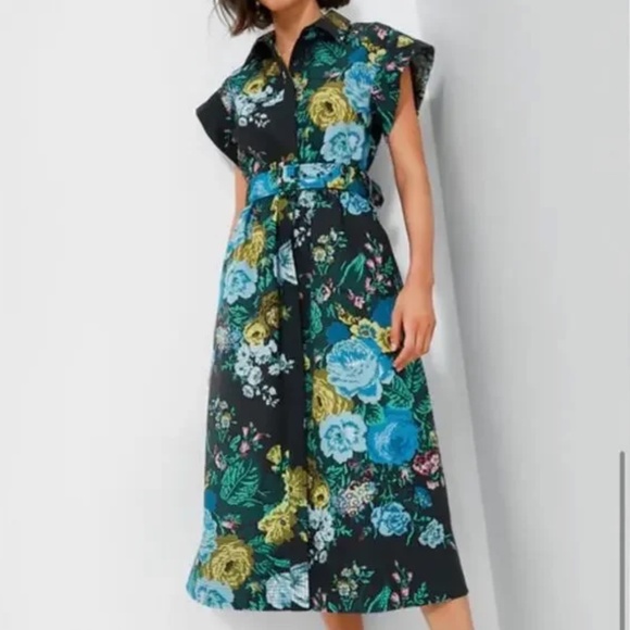 Tuckernuck Dresses & Skirts - Tuckernuck Chloe Black Verdant Floral Dress- M